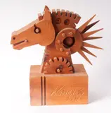 Ferdinando Codognotto, Horse, 2010, wooden sculpture in the round signed