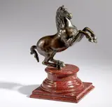 Francesco Fanelli, Prancing Horse, Bronze with reddish transparent patina;