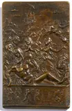 Deposition by Galeazzo Mondella detto il Moderno, Rectangular bronze plaque with brown patina;, offered Mar 2025