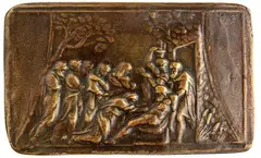 Deposition of Christ in the Sepulchre by Valerio Belli, Rectangular bronze plaque, offered Mar 2025