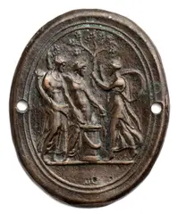 Sacrifice by Valerio Belli, Oval bronze plaque, offered Mar 2025