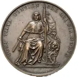 Antonio Fabris, Venice - Temporary Government 1848 – 1849, medaglia in bronze coniato; mm