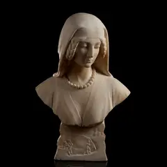 Giuseppe Gambogi, Marble bust, Height x width x depth: