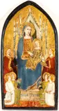 Taddeo Gaddi, Virgin Mary Enthroned with Child and Saints, Tempera on shaped panel