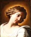 Head of an angel by Giovan Domenico Cerrini Il Cavalier Perugino, The painting bears an old brush inscription on the back with an inventory reference: "1386". The canvas replicates, offered Feb 2025