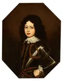 Justus Sustermans, Portrait of Cosimo III de' Medici as a child, Oil on octagonal canvas