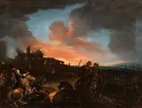 Pietro Domenico Olivero, Battle between Turks and Christians, The painting is accompanied by an expertise by Prof. Arabella Cifani available in photocopy.