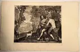 Cosimo Mogalli, Adamo e Eva, da Carlo Caliari, etching and bulino