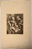 Cosimo Mogalli, Sacra Famiglia, da Rubens, etching and bulino