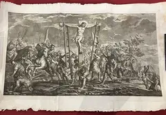 Giovanni Antonio Lorenzini, Crocifissione, da Paolo Veronese, etching and bulino