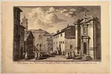 Giuseppe Vasi, Monastero, e Chiesa di S. Egidio in Trastevere delle Suore Carmelitane, etching