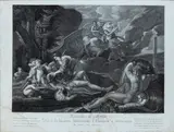 Salvatore Cardelli, Renaud et Armide, da Nicolas Poussin. Bulino