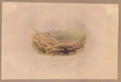 William Henry Bartlett, Approach to Girgenti | Theatre at Segeste, lotto di due vedute siciliane: la valle di Agrigento and il teatro di Segesta. lithograph