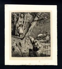 He was imprisoned", 1888-94 by William Strang, acquafirte e incisione, offered Jan 2025