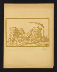 Trebbiatura by Ebba Holm, xilografia, offered Jan 2025