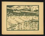 Giuseppe Talamoni, Inverno a Lecco, xilografia