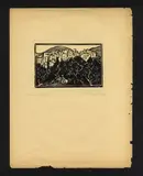 Mario Vellani Marchi, A) Paesino d'Abruzzo, B Scanno, 2 xilografia