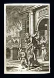 Jean-Jacques de Boissieu, Bimbi con cane al guinzaglio, etching