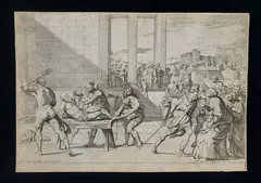 La flagellazione di S. Andrea by Carlo Maratti, etching, offered Jan 2025