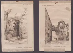 Achille Gigante, Vedute, lotto id due incisioni. etching