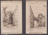 Achille Gigante, Vedute, lotto id due incisioni. etching