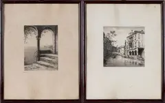 Luigi Olivetti, Venezia | Riviera d'Amalfi, etching and acquatinta