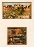 Ezelino Briante, Lot of two little port views