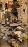 Ezelino Briante, View of marina with boat