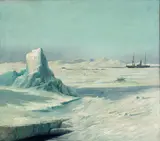 Cesare Ferri, Frozen landscape with icebreaker