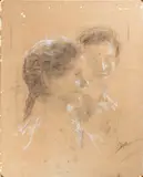 Antonio Mancini, Portrait of artist's siblings: Enrica and Alfredo Mancini