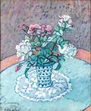 Piero Marussig, Vase with flowers, 1916