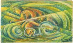 Ciclista by Gerardo Dottori, 1913, offered Dec 2024