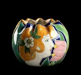 Egisto Fantechi, Ceramic vase, Stamp and edition on the base