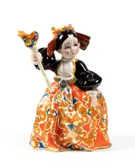 Sandro Vacchetti, Lady in traditional clothes, 1940, The work is influenced by Alessandro Mola and R. Alemanno