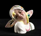 Sandro Vacchetti, Bust of a lady, Stamp and edition under the base