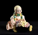 Sandro Vacchetti, Little girl with basket of flowers, 1936, Made by ESSEVI