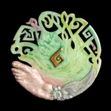 Luigi Ontani, Double-face plate, Ceramic