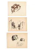 Alberto Ziveri, Lot of three genre scenes