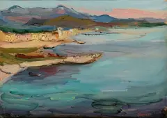 Coastline near Formia by Arnoldo Ciarrocchi, 1940, offered Dec 2024