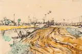 Franco Gentilini, River Tevere in the suburbs