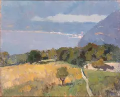 Giuseppe Novello, Lake Maggiore from Agra, 1970