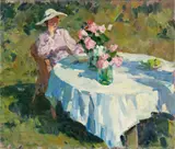 Constantin Lomikin, In the garden, 1983