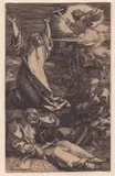 Albrecht Durer, Jesus on the Mount of Olives, Copy in reverse after Albrecht Dürer. Engraving