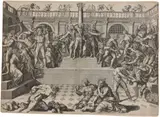 Nicolas Beatrizet, Massacre of the Innocents, Misleading copy of the engraving by Marco da Ravenna after Baccio Bandinelli. Engraving