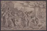 Enea Vico, Punishment of the Courtesan Who Had Mocked Virgil, Engraving