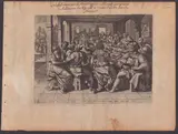 Gerard de Jode, Nabal's Feast, after Maarten de Vos (Antwerp