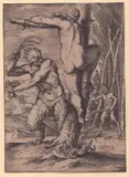 Agostino Carracci, Satyr whipping a Nymph