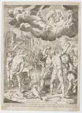 Giacomo Lauro, Stoning of St. Stephen, 1584, Etching
