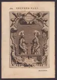 Agostino Carracci, Saints Agatha and Lucia (Province of Sicily), Etching