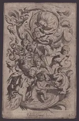Odoardo Fialetti, Panello ornamentale dalla serie "Disegni varii di Polifilo Zancarli", Etching